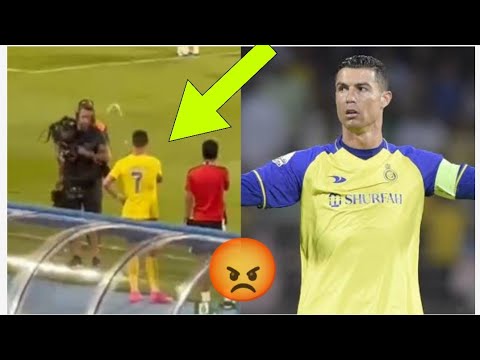 Watch: Angry Cristiano Ronaldo throws water, tells cameraman to