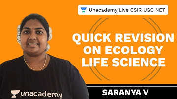 Quick Revision On Ecology | Life Science | Unacademy Live CSIR UGC NET | Saranya V