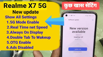 Realme X7 5G | Show Hidden Settings|after New update | 5G Enable OTG ON Ads disable