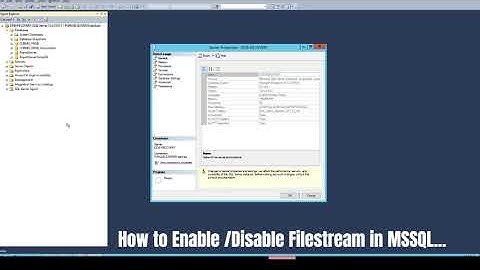 Enable/Disable FileStream in MSSQL