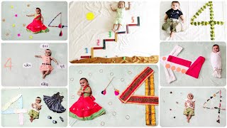 4 Months Theme Baby Photoshoot Ideas at Home