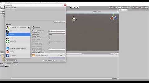 How to change the settings from *PC, Mac and Linux Standalone* to *Android* in UNITY.