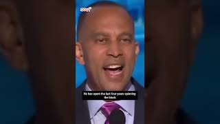 Hakeem Jeffries Trump to an ex-boyfriend who "just won't go away." with you for a reason,#news #dnc