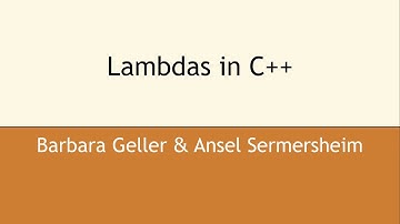 Lambdas in C++