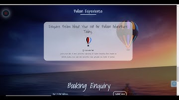 bootstrap 4  how to complete web site balloon booking form css