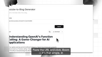 Convert YouTube Video into Blog Instantly