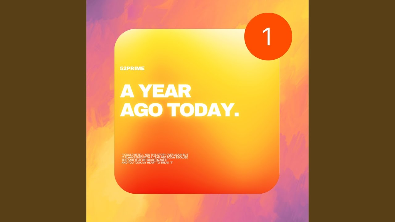 A Year Ago Today YouTube