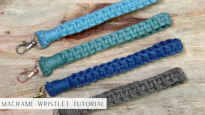 Easy Macrame Wristlet Keychain | Slowed- Down Beginner Friendly Tutorial