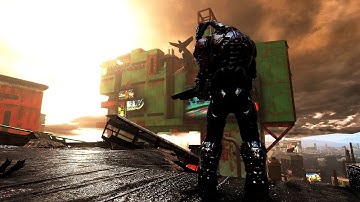 Downtown Exploration in Hellscape Boston - Fallout 4 Modded Into DOOM