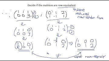 Row Equivalence of Matrices