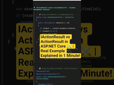 IActionResult|ActionResult|#dotnetcore |#dotnetcoretutorial #dotnet