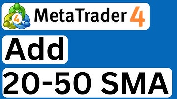 How to Add 20 and 50 SMA Indicators on MetaTrader 4 - Easy to Follow