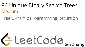 Leetcode 96 Unique Binary Search Trees
