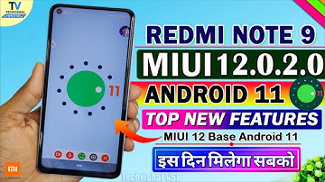 REDMI NOTE 9 NEW MIUI 12.0.2.0 ANDROID 11 UPDATE Roll | TOP NEW FEATURES | Redmi Note 9 New Update