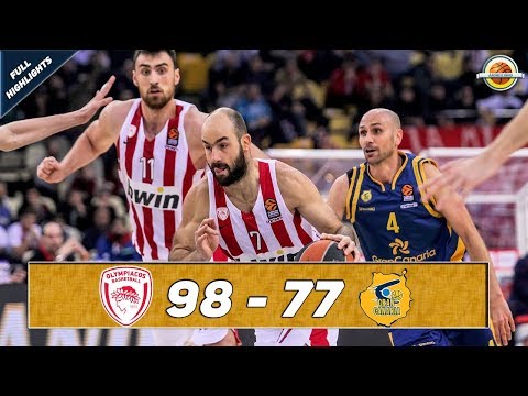 Olympiacos Piraeus - Herbalife Gran Canaria |98-77| ● Full Highlights ● Round 14