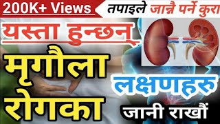 यस्तो हुन्छन मृगौला रोगका लक्षणहरु kidney failure symptoms in nepali health | News2Nepal