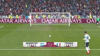 ARGENTINA vs FRANCE | Penalty Shootout | FIFA World Cup Qatar 2022 FINAL | PES Gameplay