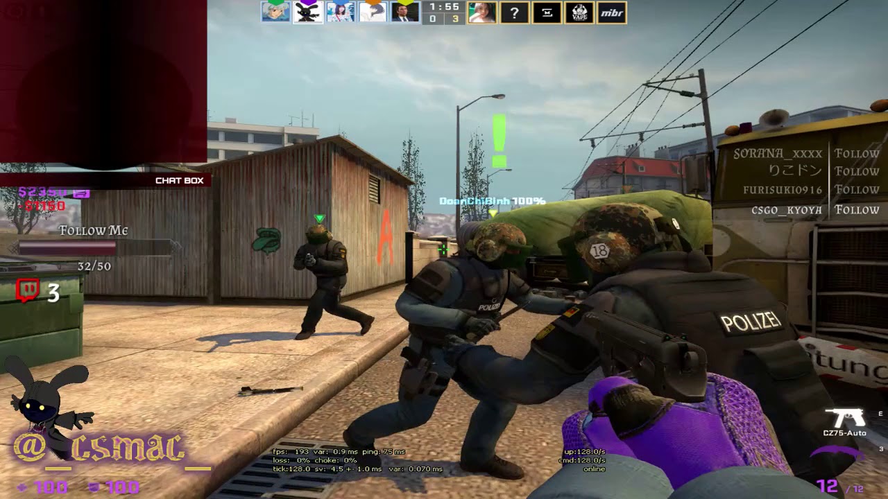 【CSGO】pov - csMac map "overpass" Faceit