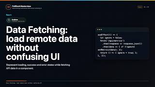 Data Fetching: load remote data without confusing UI Explained | FullStack Masterclass React Course
