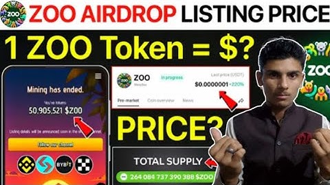 ZOO Airdrop Price Prediction | Zoo Airdrop Update | Zoo Token Price Prediction | Zoo Listing Price