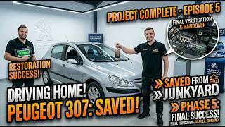 Peugeot 307 saved from junkyard,mounted engine mount,engine cover,exhaust manifold , start-episode 5