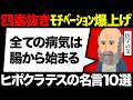 【四毒抜き】挫折しそうな人へ...やる気爆上がり!ヒポクラテスの名言10選!