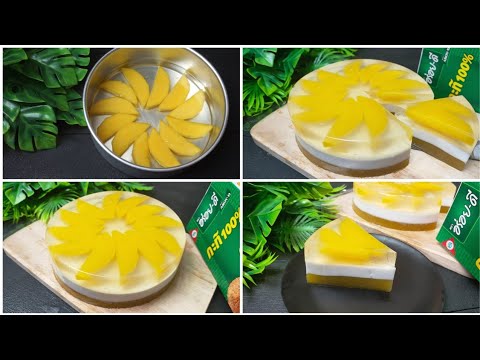 วุ้นกะทิมะม่วง ขนมไทย Mango Coconut milk Agar ครัวบ้านหนู