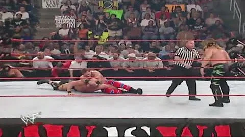 Chris Benoit & Chris Jericho vs Steve Austin & Triple H WWF Tag Team Champions: Raw, May 21, 2001