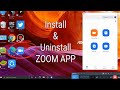 How To install &amp; Uninstall ZOOM APP in Laptop || ZOOM APP ON PC