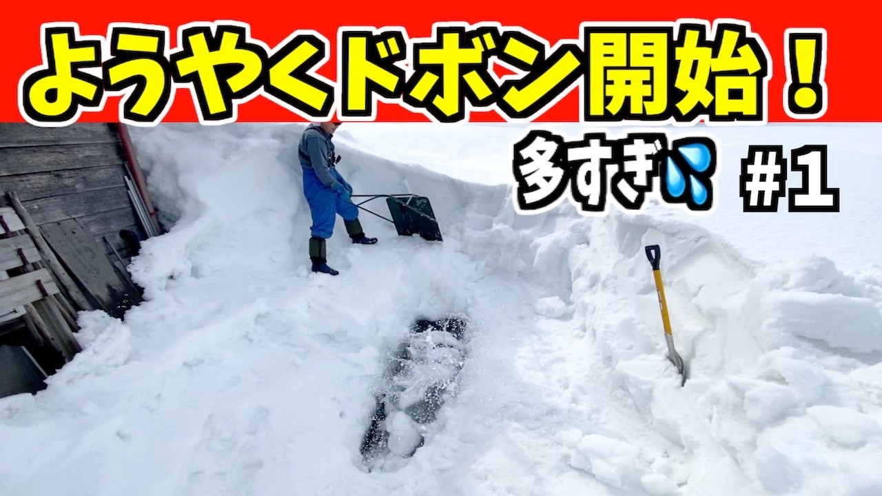【ドボン】2025-03-08（土）今日から裏の水路を始めます！最強スノーダンプ吉鉄！武七の除雪・雪かき日記　snow removal ASMR