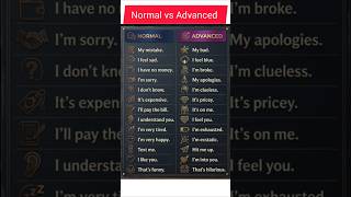 Normal Vs Advanced English 🔥 #english #education #spokenenglish #advancedenglish