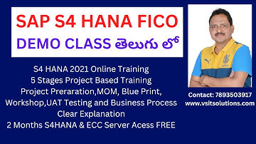 SAP S4 HANA Demo | SAP S/4hana Finance Demo | SAP FICO S4 HANA Training | SAP FICO in Telugu