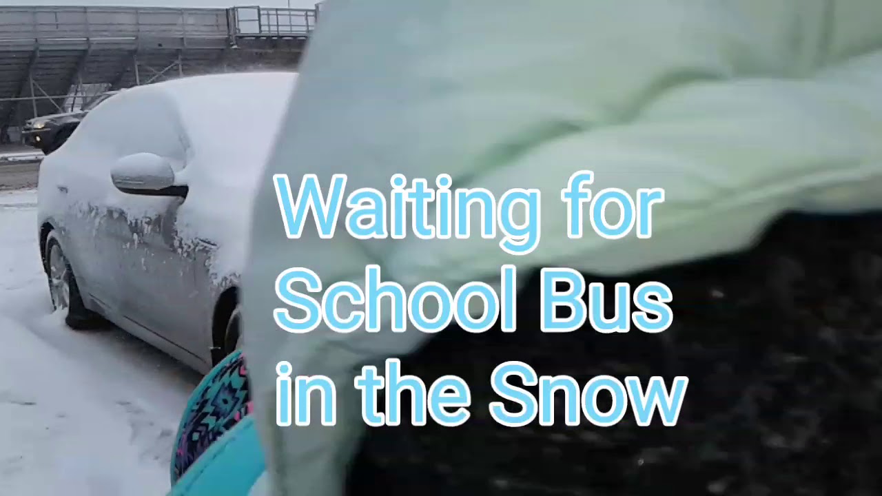 Waiting for School Bus in the Snow - YouTube