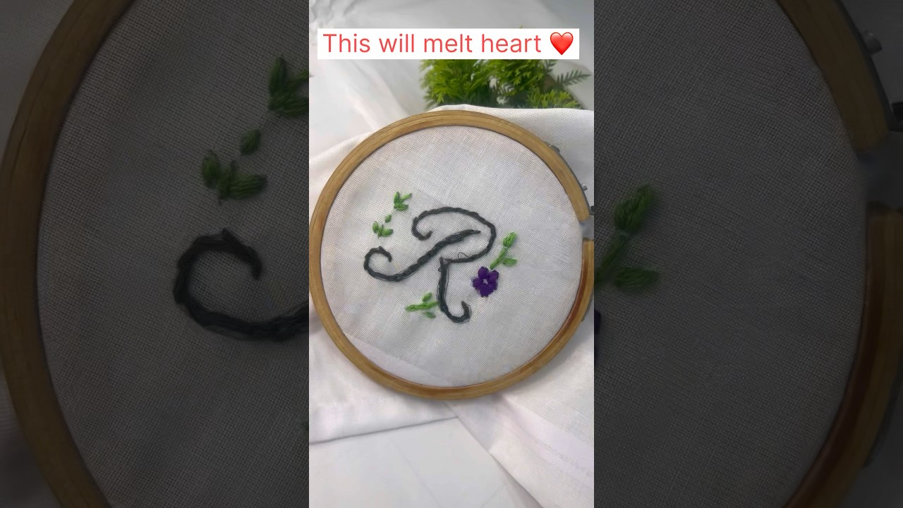 Hand - embroidery  Name letter 