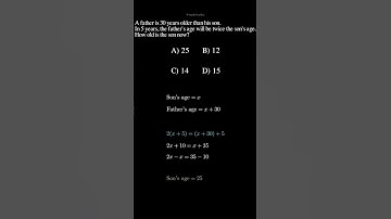 Math Olympiad Class 5 | Age Problem | SOF IMO