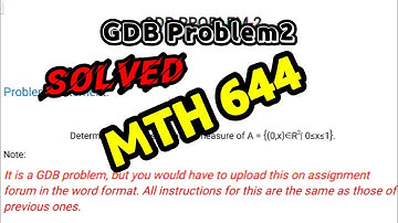 MTH644 Correct Solved | GDB Problem 2| Assignment mth 644