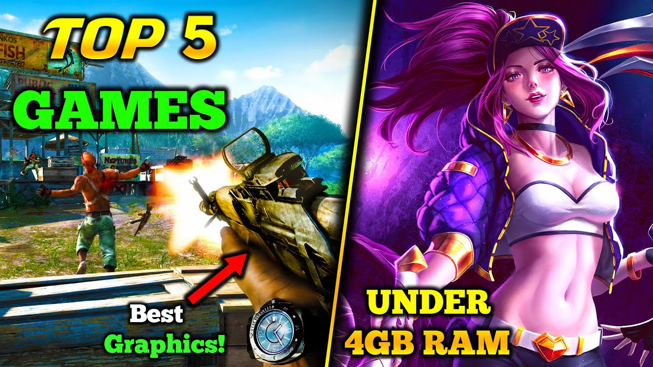 TOP 5 BEST GAMES UNDER 4GB RAM 😱 FOR PC TOP 5 Best Games For Low End PC In Hindi 4GB RAM