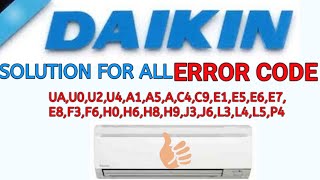 DAIKIN ERROR CODE LIST|split ac error codes|Inverter ac error code|js cooltech