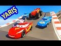 Şimşek McQueen ve Örümcek Adam Arabalar ile Yarışıyor - GTA 5