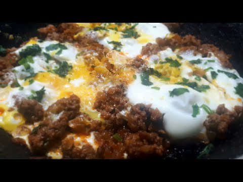 أروع وألذ عشاء كيوجد في5دقائق كفتة بالبيض بدون طماطم