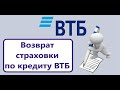 Возврат страховки по кредиту ВТБ: инструкция, образец заявления