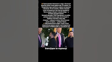 Трамп призвал Зеленского к миру с Путиным — заявление, которое потрясло весь мир #новости #путин