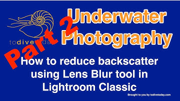 Addendum to my first video about removing backscatter using lens blur tool in Lightroom