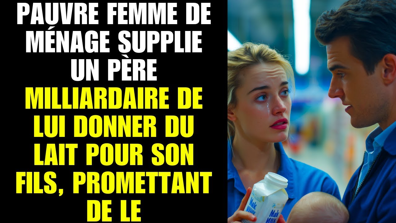 Femme de ménage supplie un milliardaire pour du lait, promet de payer. Sa réponse est incroyable.