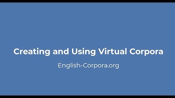 English-Corpora.org: Virtual Corpora