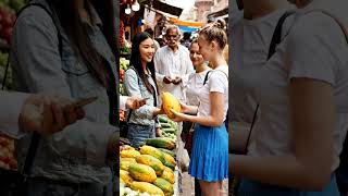 Aaj dukan pe aayi Russian girl papaya lene #russia #russian #russianonline #russianseasons #ukaine