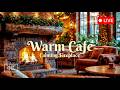 Instant Relaxation in a Cozy Café | Soft Fireplace Sounds(No Music) #cozyambience #calmvibes #part2
