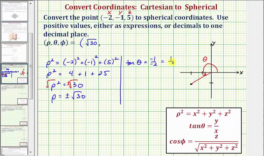 ex-1-convert-cartesian-coordinates-to-spherical-coordinates-youtube