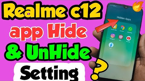 Realme C12 mein app hide kaise kare | how to hide or unhide apps in Realme C12 | app hide setting