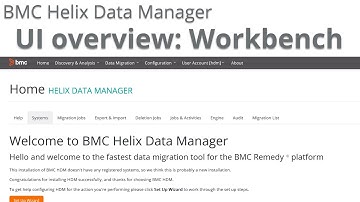 BMC Helix Data Manager UI overview: Workbench